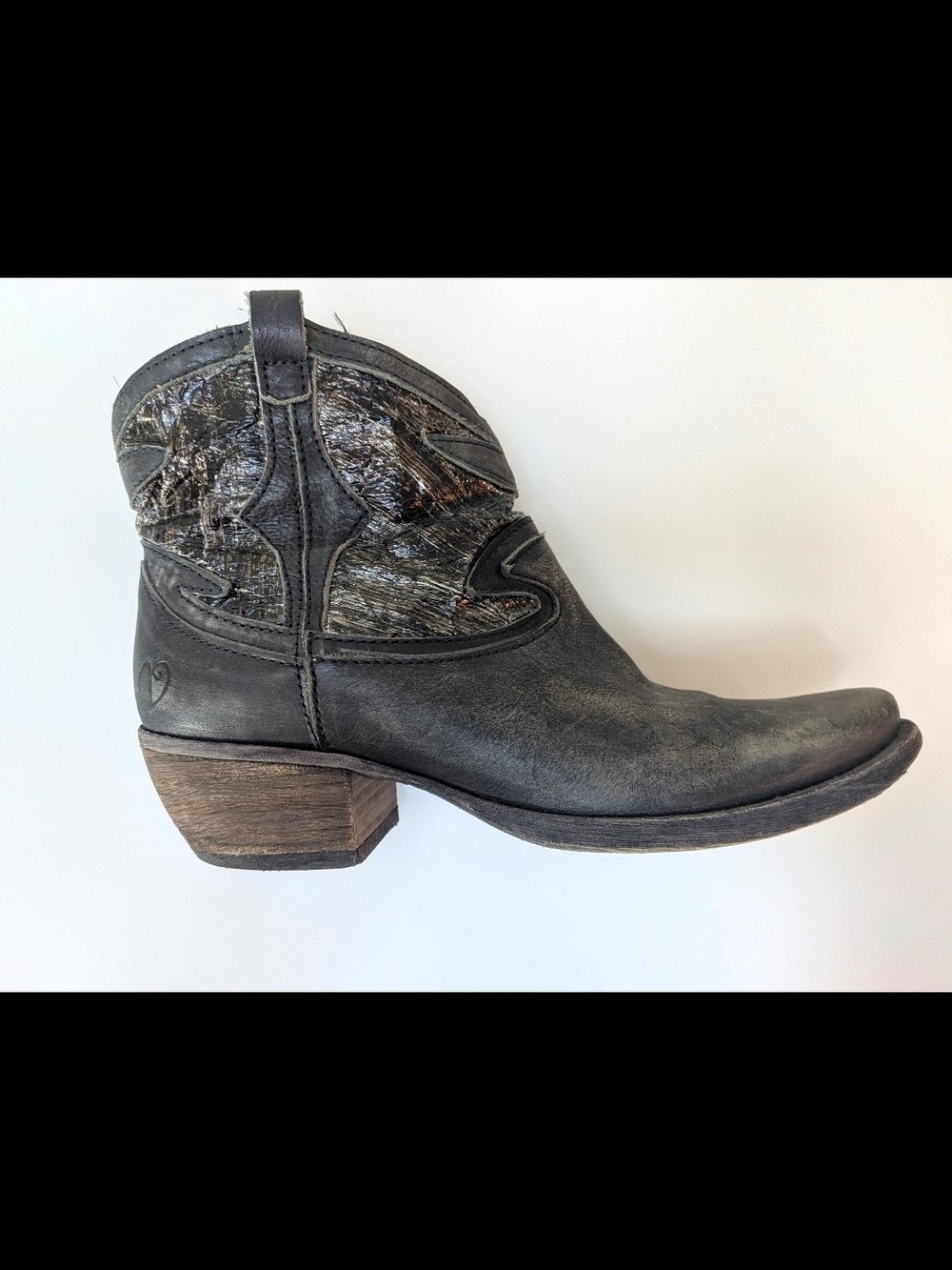 Ariat Black Distressed Western Ankle Bootie